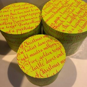 12 Day Xmas Nesting Boxes Set 3 Wrap Decor Holiday